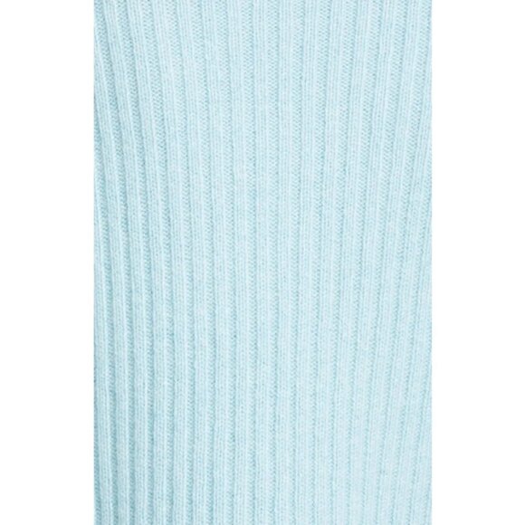 💕VINCE💕 Ribbed Mock Neck Wool Cashmere Blend Sweater ~ Heather Aria Blue M NWT - Picture 8 of 16